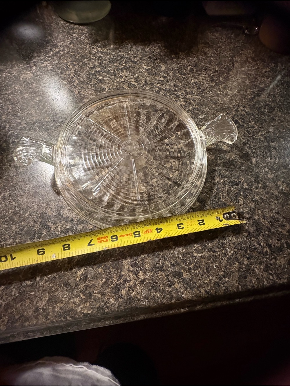 Vintage Fire-King Anchor Hocking Clear Glass Handled Trivet / Table Server – T.M
